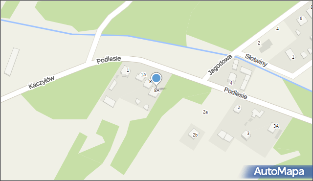 Pysznica, Podlesie, 8A, mapa Pysznica