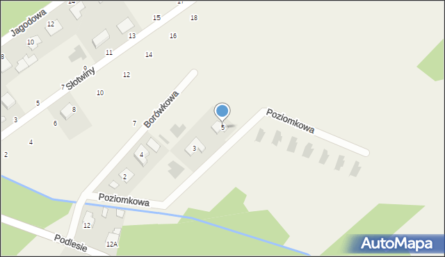 Pysznica, Poziomkowa, 5, mapa Pysznica