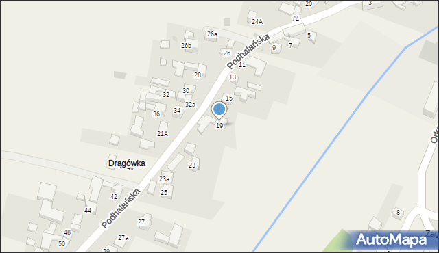 Pyzówka, Podhalańska, 19, mapa Pyzówka