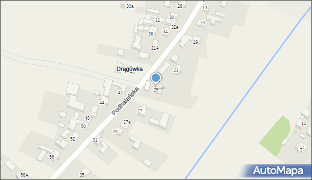 Pyzówka, Podhalańska, 25, mapa Pyzówka