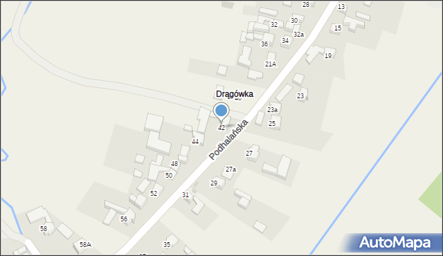 Pyzówka, Podhalańska, 42, mapa Pyzówka