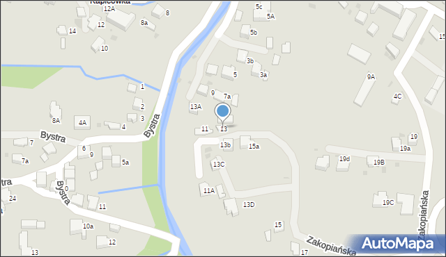 Rabka-Zdrój, Podhalańska, 13, mapa Rabka-Zdrój