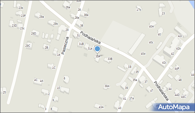 Rabka-Zdrój, Podhalańska, 33A, mapa Rabka-Zdrój