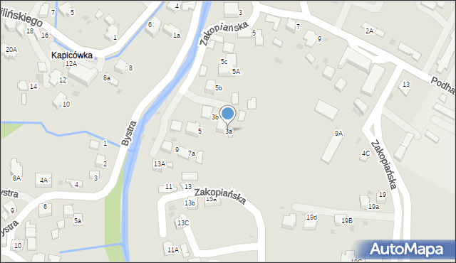 Rabka-Zdrój, Podhalańska, 3a, mapa Rabka-Zdrój