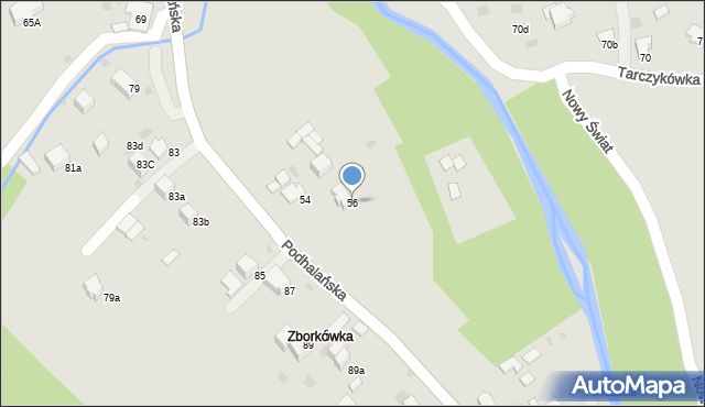 Rabka-Zdrój, Podhalańska, 56, mapa Rabka-Zdrój