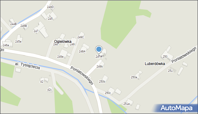 Rabka-Zdrój, Poniatowskiego, 247A, mapa Rabka-Zdrój