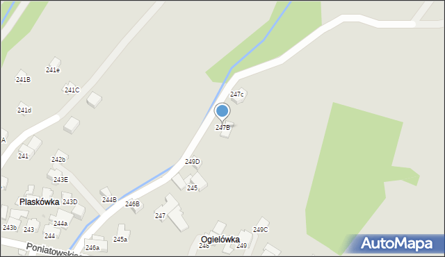 Rabka-Zdrój, Poniatowskiego, 247B, mapa Rabka-Zdrój