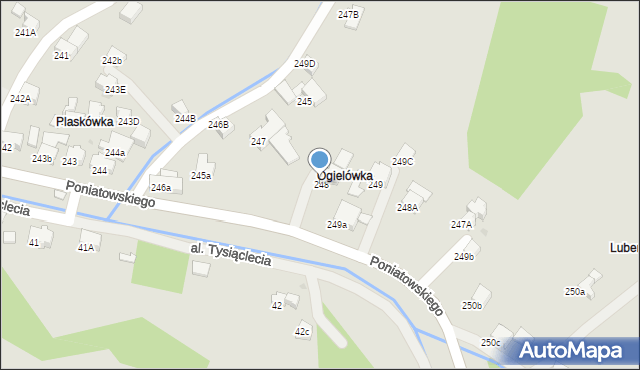 Rabka-Zdrój, Poniatowskiego, 248, mapa Rabka-Zdrój