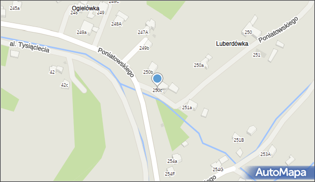 Rabka-Zdrój, Poniatowskiego, 250c, mapa Rabka-Zdrój