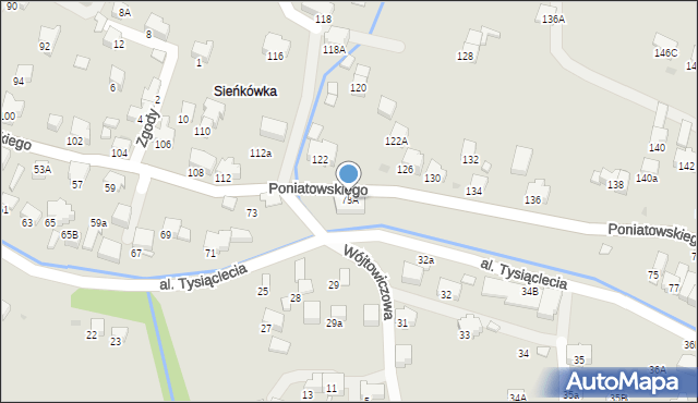 Rabka-Zdrój, Poniatowskiego, 73A, mapa Rabka-Zdrój