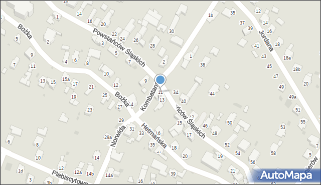 Racibórz, Powstańców Śląskich, 11, mapa Racibórz