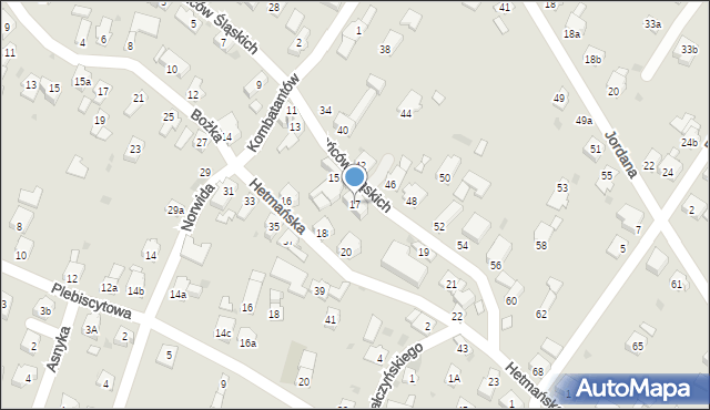 Racibórz, Powstańców Śląskich, 17, mapa Racibórz