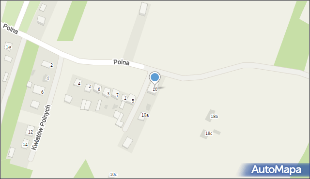 Racławice, Polna, 10, mapa Racławice