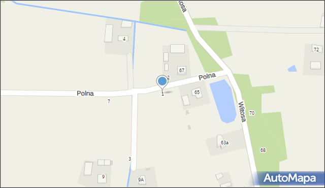 Radgoszcz, Polna, 1, mapa Radgoszcz