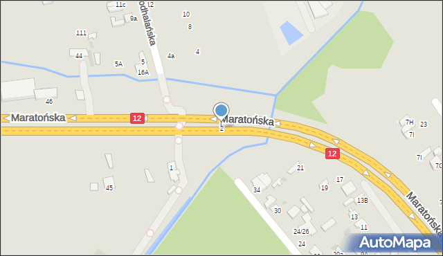 Radom, Podhalańska, 2, mapa Radomia