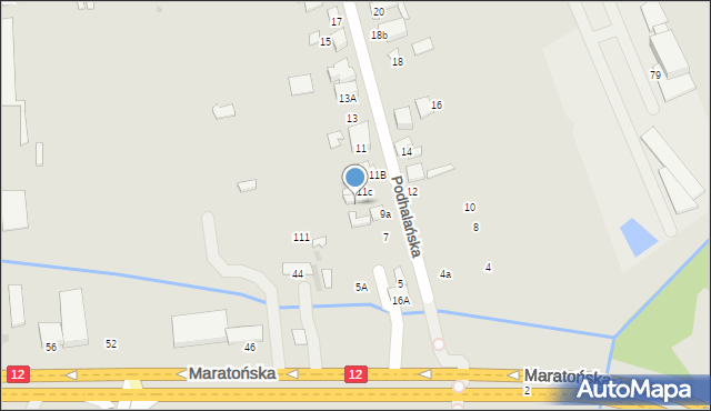 Radom, Podhalańska, 9, mapa Radomia