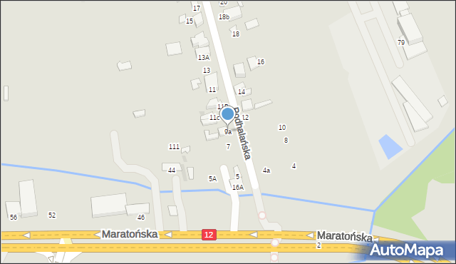 Radom, Podhalańska, 9a, mapa Radomia