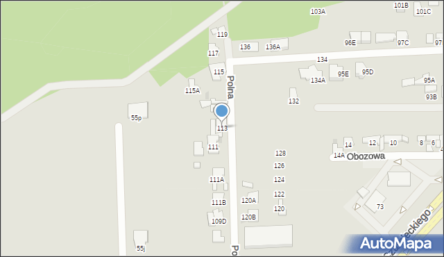 Radom, Polna, 113, mapa Radomia