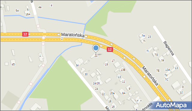 Radom, Podmokła, 21, mapa Radomia