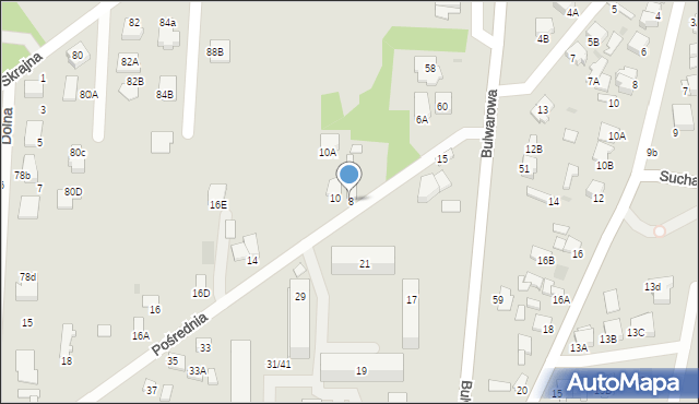 Radom, Pośrednia, 8, mapa Radomia