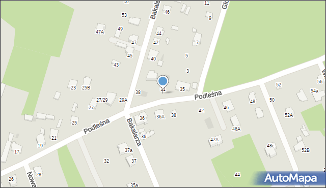 Radom, Podleśna, 33, mapa Radomia