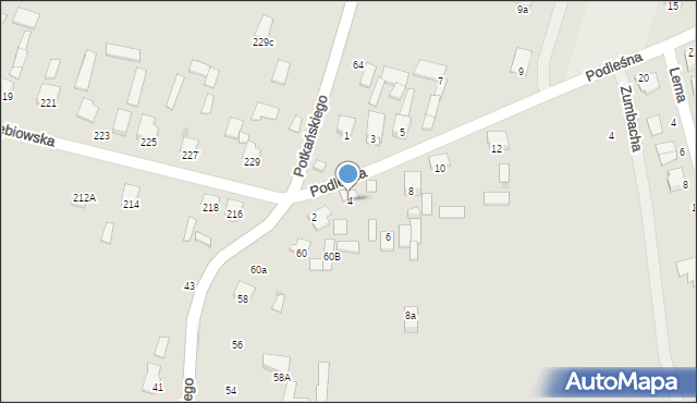 Radom, Podleśna, 4, mapa Radomia