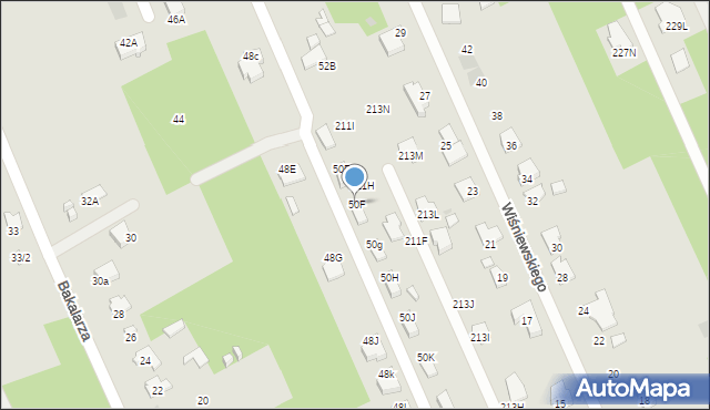 Radom, Podleśna, 50F, mapa Radomia