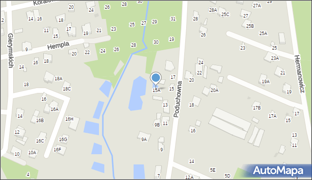 Radom, Poduchowna, 15A, mapa Radomia