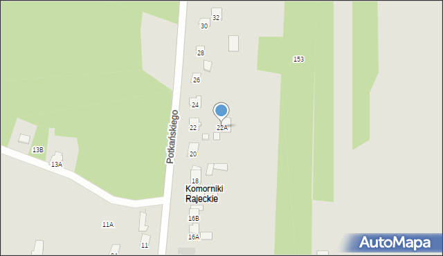 Radom, Potkańskiego Karola, 22A, mapa Radomia