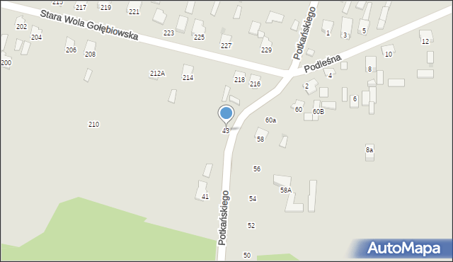 Radom, Potkańskiego Karola, 43, mapa Radomia