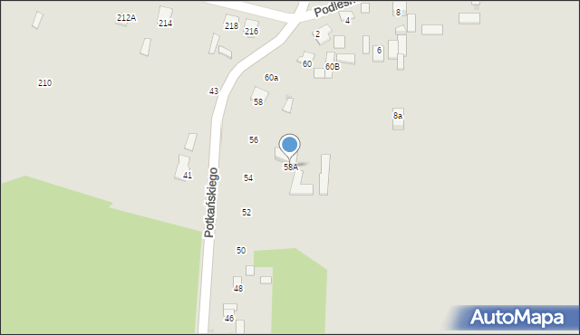 Radom, Potkańskiego Karola, 58A, mapa Radomia