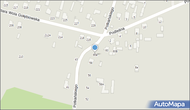 Radom, Potkańskiego Karola, 60a, mapa Radomia