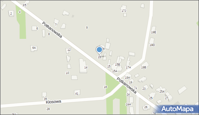 Radom, Potkanowska, 13, mapa Radomia