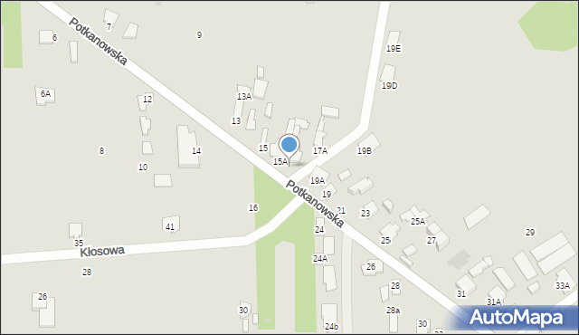 Radom, Potkanowska, 17, mapa Radomia