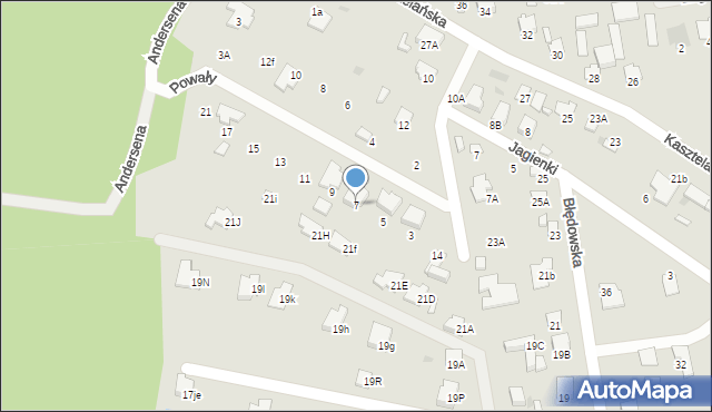 Radom, Powały Mikołaja, 7, mapa Radomia