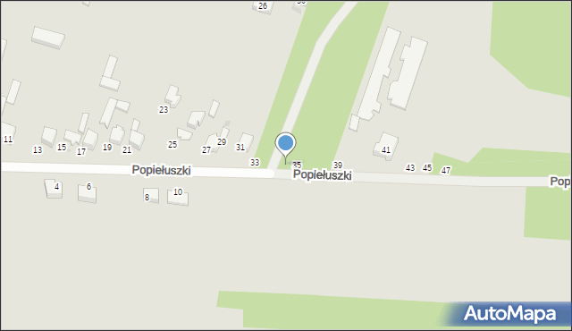 Radomsko, Popiełuszki Jerzego, bł. ks., 35-37, mapa Radomsko