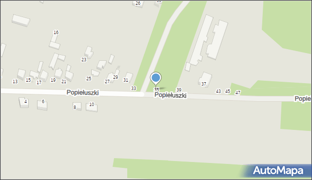 Radomsko, Popiełuszki Jerzego, bł. ks., 35, mapa Radomsko