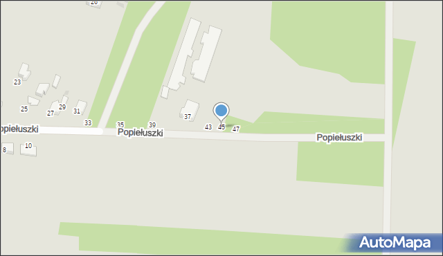 Radomsko, Popiełuszki Jerzego, bł. ks., 45, mapa Radomsko