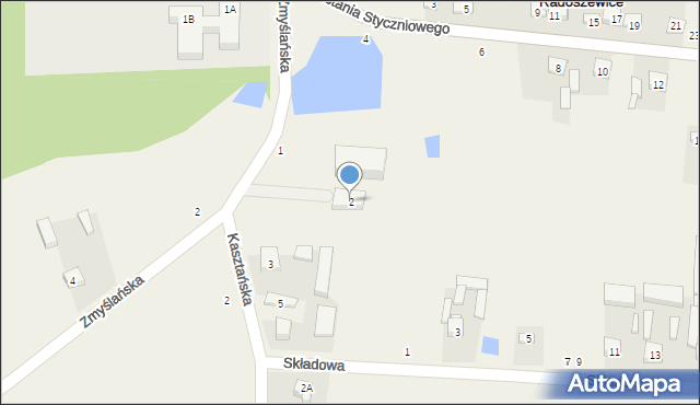 Radoszewice, Powstania Styczniowego, 2, mapa Radoszewice