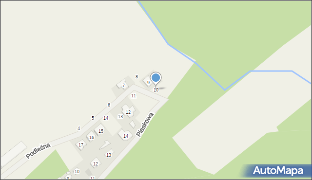 Radzewice, Podleśna, 10, mapa Radzewice