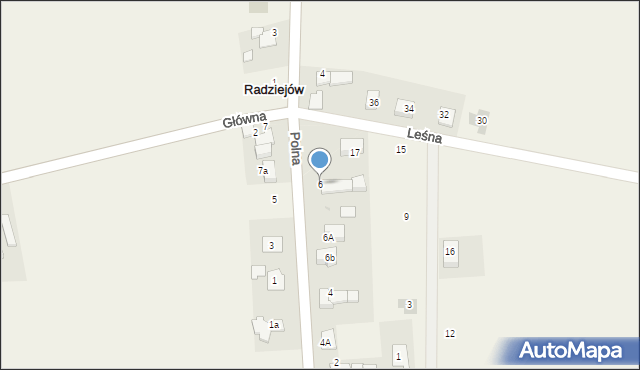 Radziejów, Polna, 6, mapa Radziejów