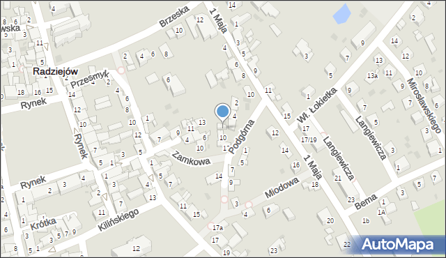 Radziejów, Podgórna, 8, mapa Radziejów