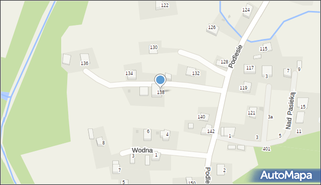 Radziszów, Podlesie, 138, mapa Radziszów