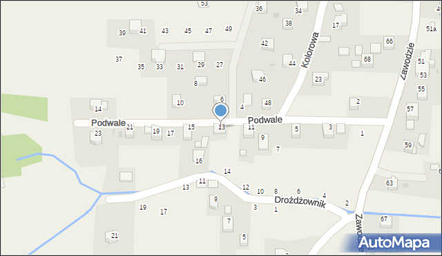 Radziszów, Podwale, 13, mapa Radziszów