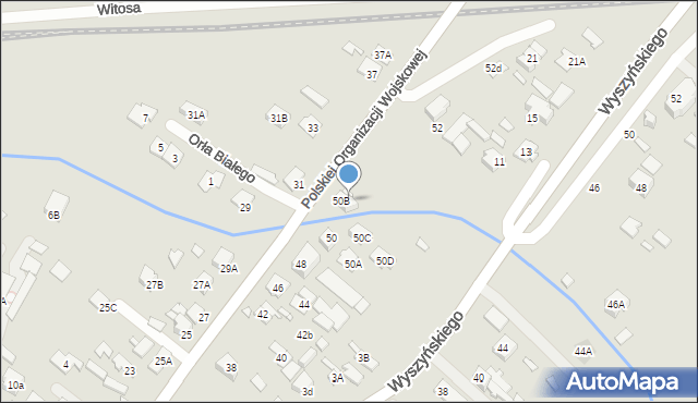 Radzymin, Polskiej Organizacji Wojskowej, 52A, mapa Radzymin