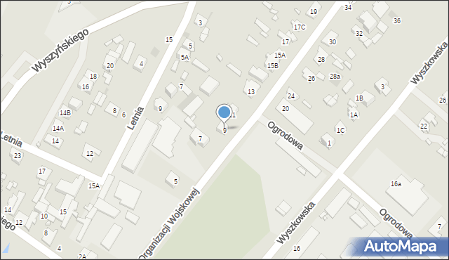 Radzymin, Polskiej Organizacji Wojskowej, 9B, mapa Radzymin