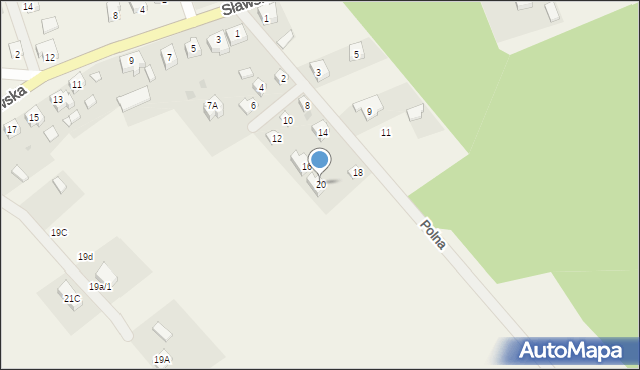 Radzyń, Polna, 20, mapa Radzyń