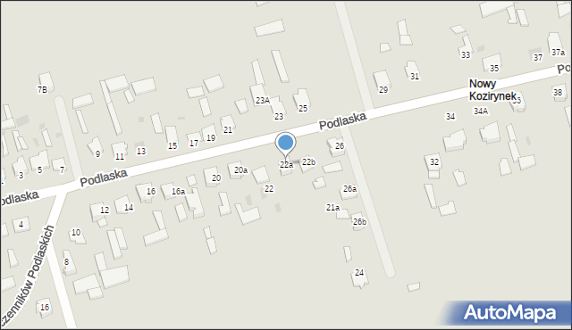 Radzyń Podlaski, Podlaska, 22a, mapa Radzyń Podlaski