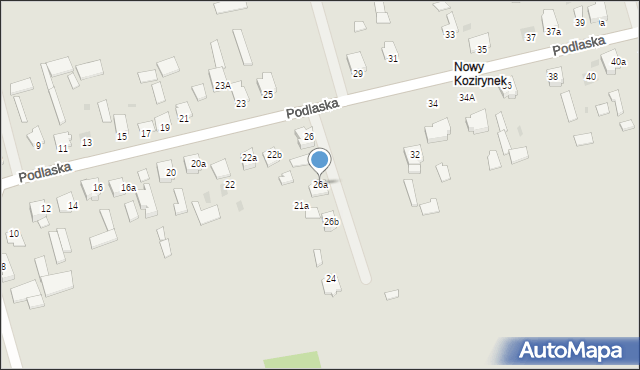 Radzyń Podlaski, Podlaska, 26a, mapa Radzyń Podlaski