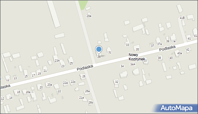 Radzyń Podlaski, Podlaska, 29, mapa Radzyń Podlaski